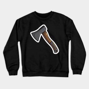 Ax Hammer Sticker vector illustration. Construction working tools object icon concept. Tree wood cutting ax hammer sticker vector design with shadow. Crewneck Sweatshirt